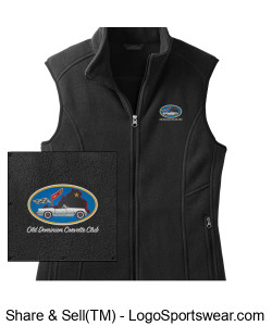 Ladies Eddie Bauer Full-Zip Fleece Vest Design Zoom